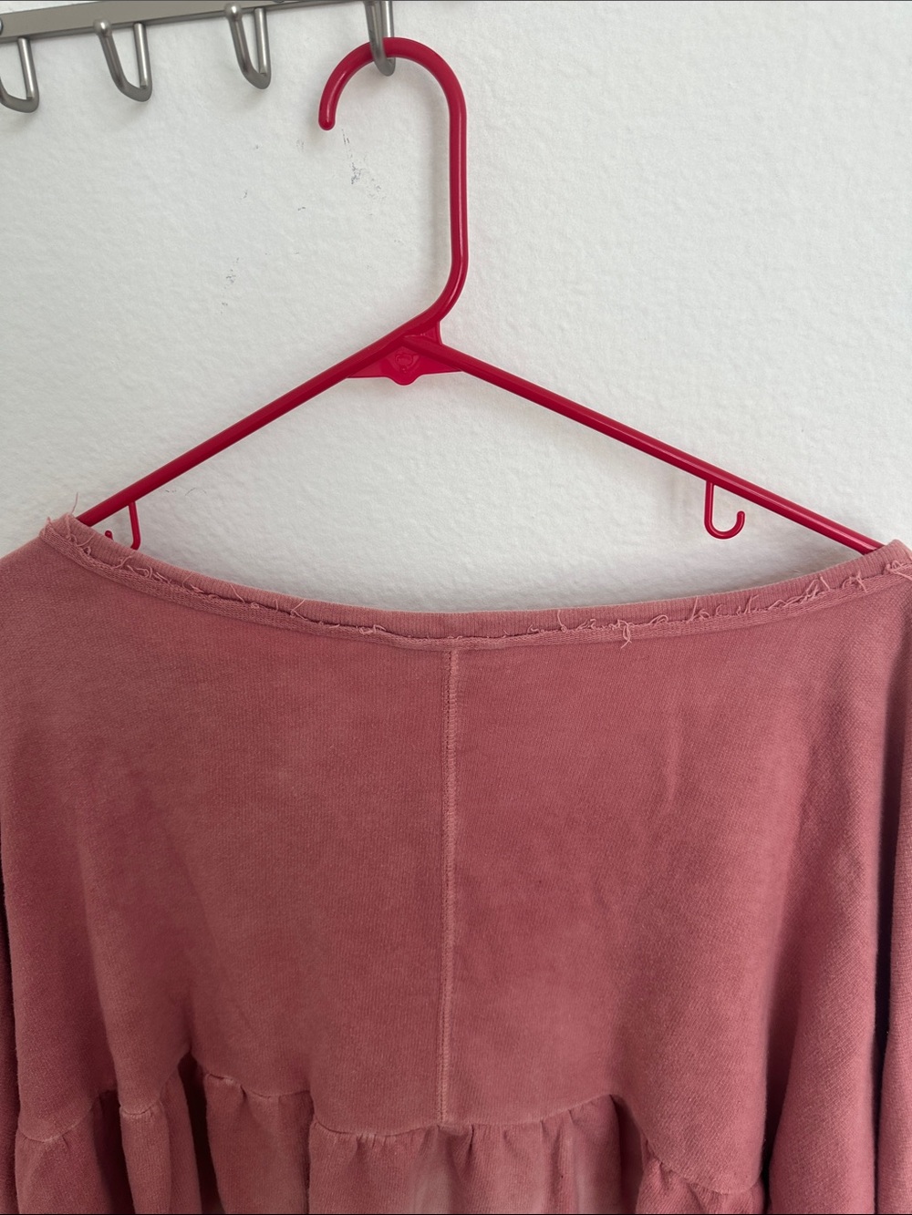 Women's Mauve Tie-Dye Peplum Long-Sleeve Oversized Top - Picture 4 of 9